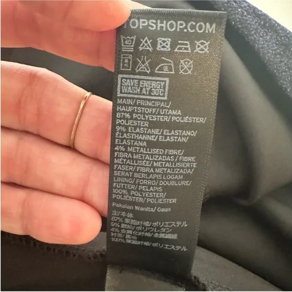 Topshop blue sparkly sleeveless mini sheath dress Size 6 EUC - Picture 5 of 7